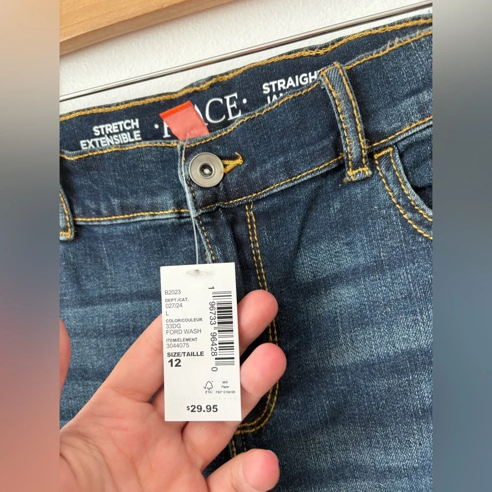The Children’s Place Stretch Straight Jeans – Dark Wash – Size 12 – NWT